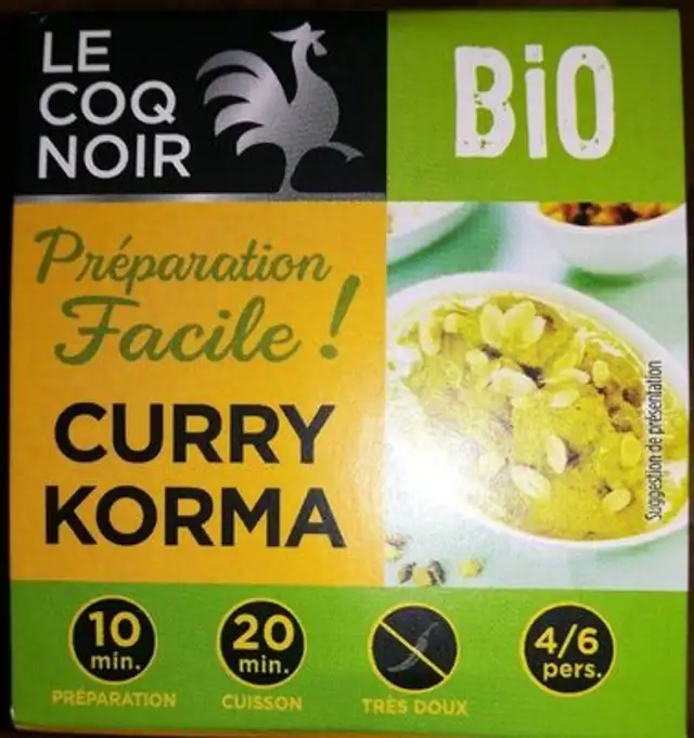 Curry Korma front packaging