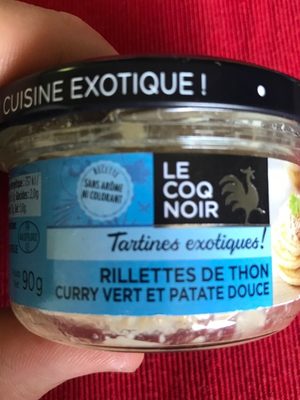 Rillettes de thon curry vert et patate douce front packaging