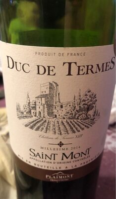 Saint Mont - Millésime 2014 front packaging