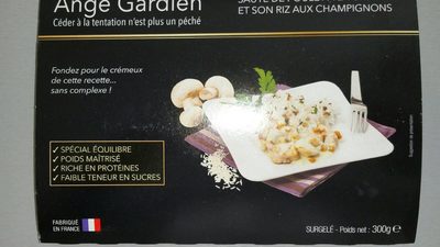 Sauté de poulet à la crème et son riz aux champignons