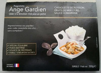 Cassolette de poisson fruits de mer et riz sauce homardine