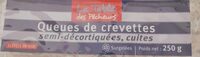 Queues de crevettes semi-décortiquées, cuites