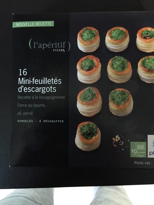 16 Mini-Feuilletés d'Escargots front packaging