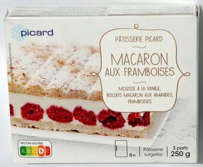 Macaron aux framboises front packaging