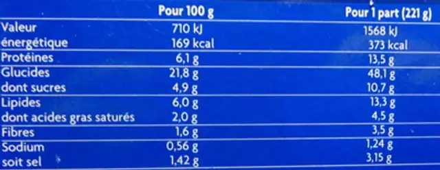 Sushi Maki Kawaï nutrition facts table