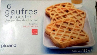 6 Gaufres à toaster aux pépites de chocolat