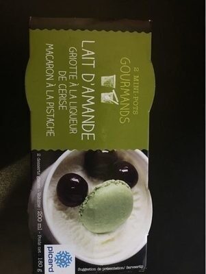 2 Mini-pots Crème Glacée Lait D'amandes Et Griottes, 200ml