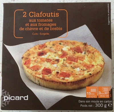 2 Clafoutis aux tomates et aux fromages de chèvre et de brebis