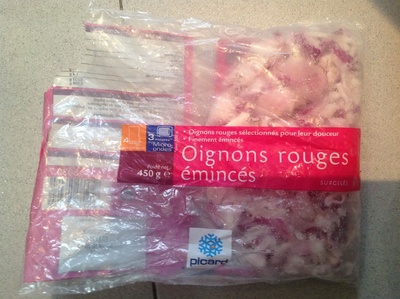 Oignons rouges émincés surgelés
