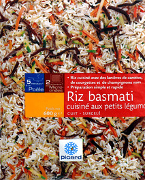 Riz Basmati cuisiné aux petits légumes