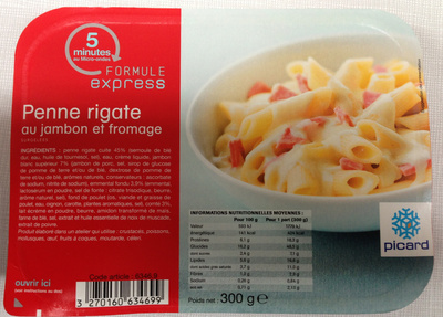 Formule express - Penne rigate au jambon et fromage