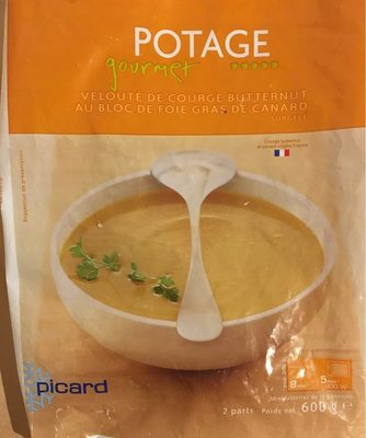 Velouté de Courge Butternut au Bloc de Foie Gras de Canard