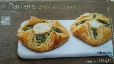 4 paniers Chèvre Épinard front packaging