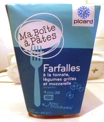Farfalles à la tomate, légumes grillés et mozzarella, Surgelées