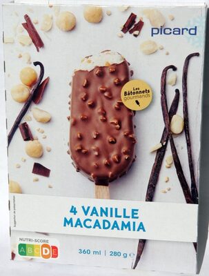 4 vanille macadamia crème glacée