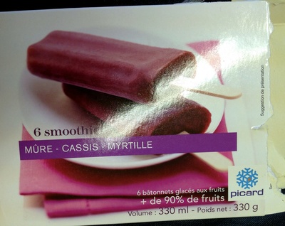 6 smoothies mûre - cassis - myrtille