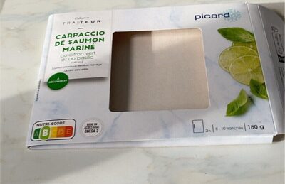 Carpaccio de saumon mariné