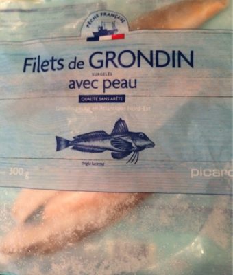 Filets de Grondin avec peau front packaging