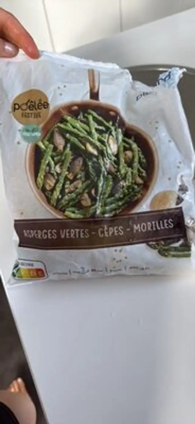 Asperges Vertes - Cèpes - Morilles front packaging