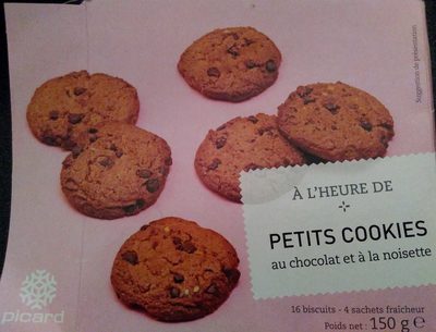Petits cookies au chocolat et à la noisette