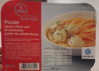 Poulet citron coriandre patate douce