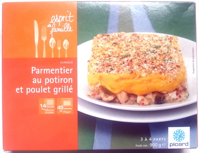 Parmentier au potiron et poulet grillé - Surgelé
