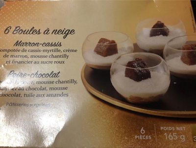 6 boules à Neige Marron-Cassis