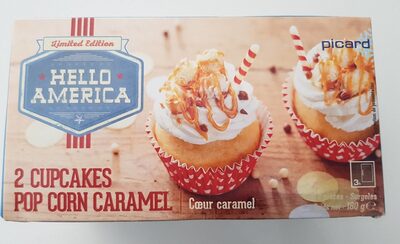 2 Cupcakes pop corn caramel