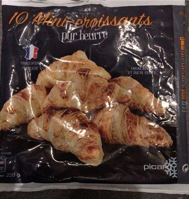 10 mini-croissants pur beurre prêts à cuire front packaging