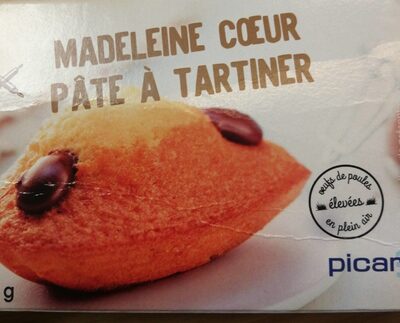 Madeleine coeur pâte à tartiner