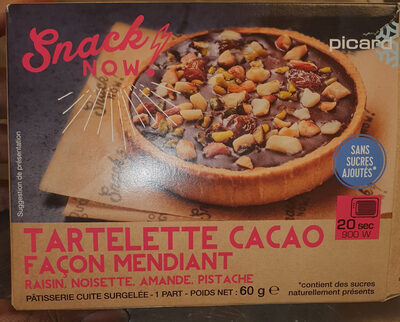 Tartelette cacao facon mendiant front packaging