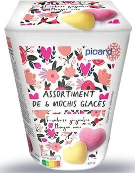 Assortiment de 6 mochis glacés: framboise gingembre