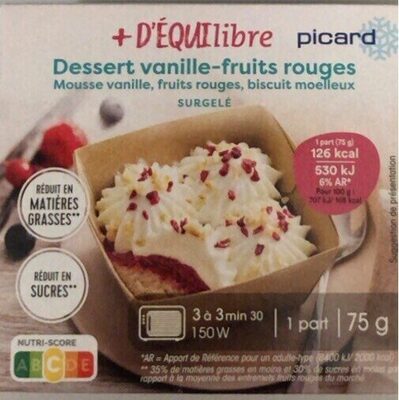 Dessert vanille-fruits rouges