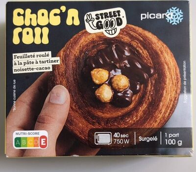 Choc'n roll feuilleté roulé à la pâte à tartiner front packaging