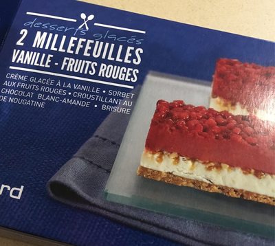 2 Millefeuilles Glacés Vanille Fruits Rouges front packaging