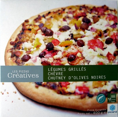 Les Pizzas Créatives (Légumes grillés, chèvre, chutney d'olives noires)
