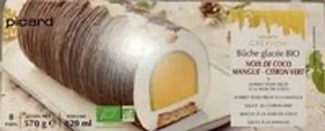 Buche glacee bio noix de coco mangue citron vert