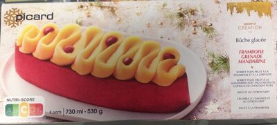 Bûche glacée Framboise Grenade Mandarine front packaging