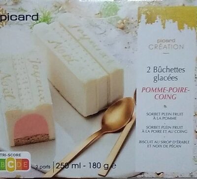 2 bûchettes glacées pomme, poire, coing