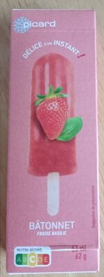 Bâtonnet fraise basilic