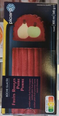 Bûche Glacée Fruits Rouges Poire Pomme