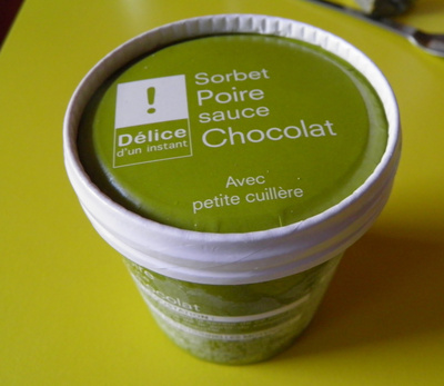 Sorbet Poire sauce Chocolat