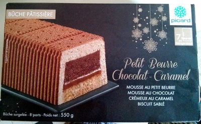 Bûche pâtissière Petit beurre Chocolat - Caramel
