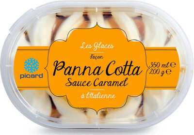 Glace à l'italienne façon Panna Cotta sauce caramel