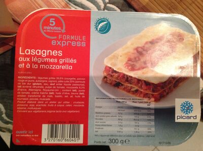 Lasagnes aux légumes grillés et à la mozzarella, Surgelées