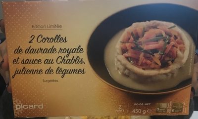 2 Corolles de Daurade Royale et Sauce au Chablis, Julienne de Légumes