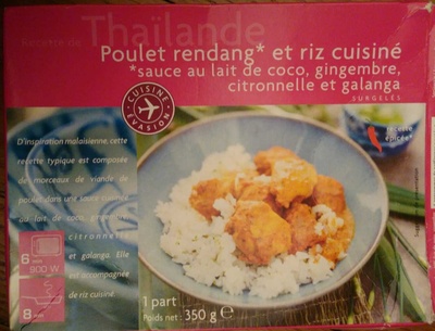 Poulet Rendang et Riz Cuisiné