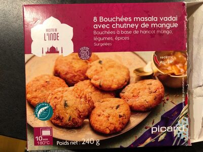 Bouchées masala vadai avec chutney de mangue