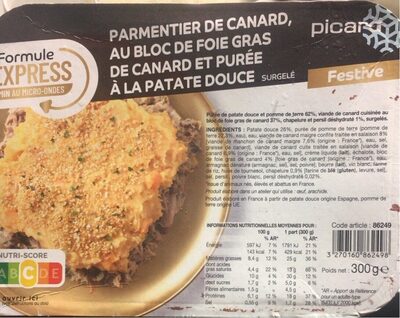 Parmentier canard au foie gras