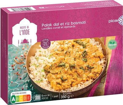 Palak dal et riz basmati